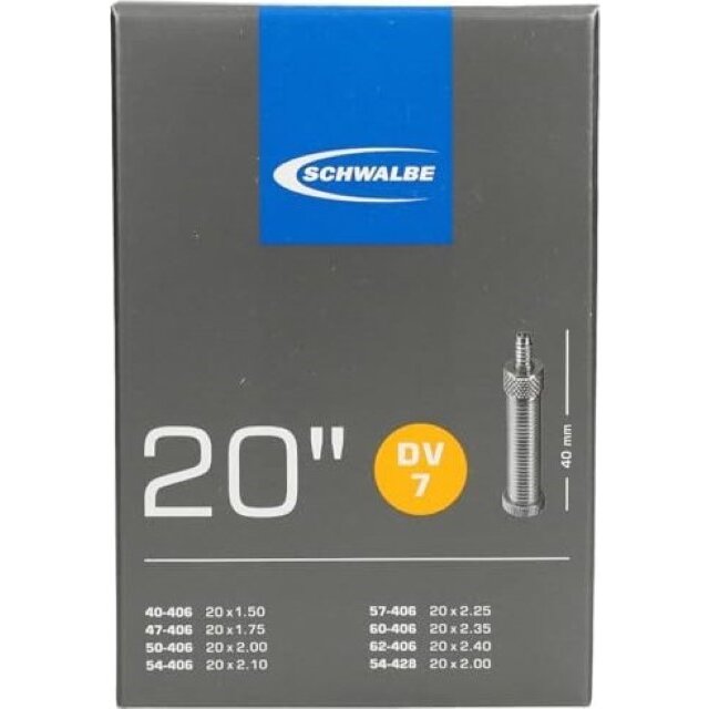 Schwalbe - Schlauch Schwalbe DV 7 20x1.75-2.125Zoll 40/62-406 DV40mm