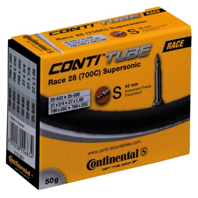 Continental - Schlauch Conti Race 28 Supersonic 28Zoll 700x20/25C 20/25-622/630 SV 42mm