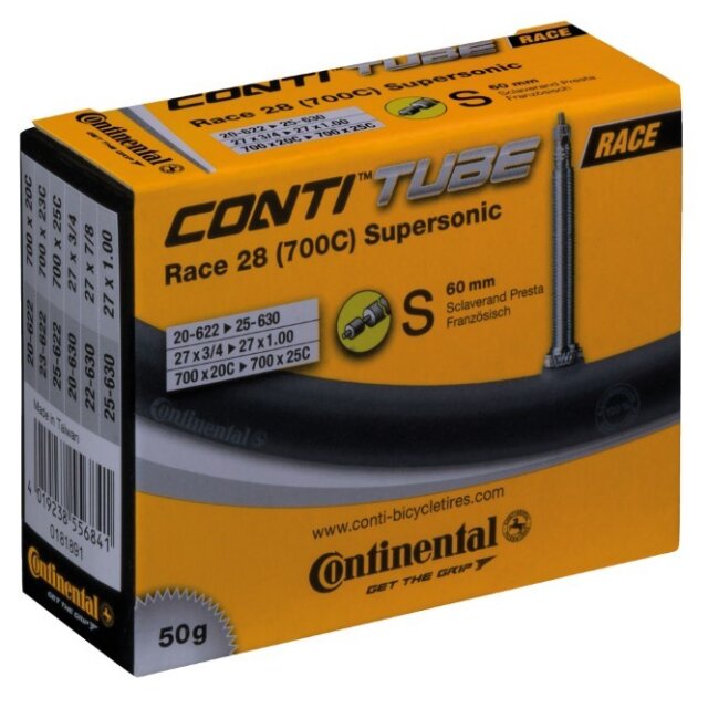 Continental - Schlauch Conti Race 28 Supersonic 28Zoll 700x20/25C 20/25-622/630 SV 60mm
