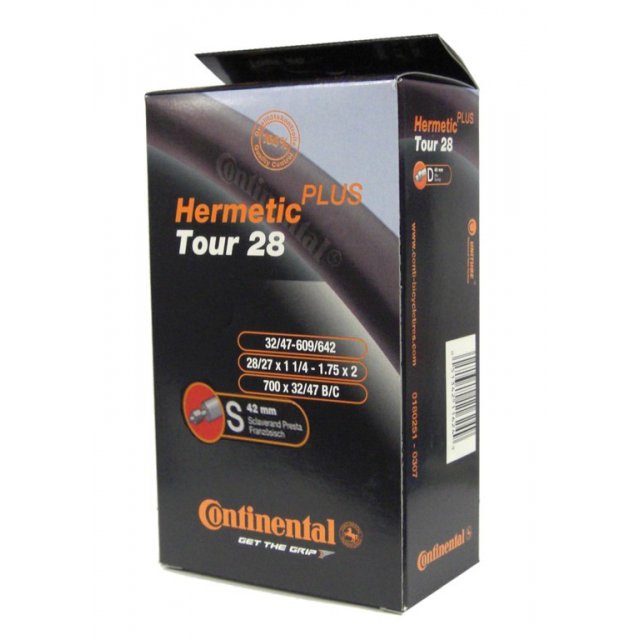 Continental - Schlauch Conti Tour 28 Hermetic Plus 27/28x1 1/4-1.75Zoll 32/47-622/635 SV 42mm