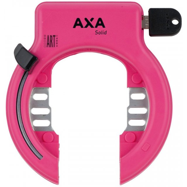Rahmenschloss Axa Solid XL rosa Rahmenbefestigung Schlüssel nicht abzieh