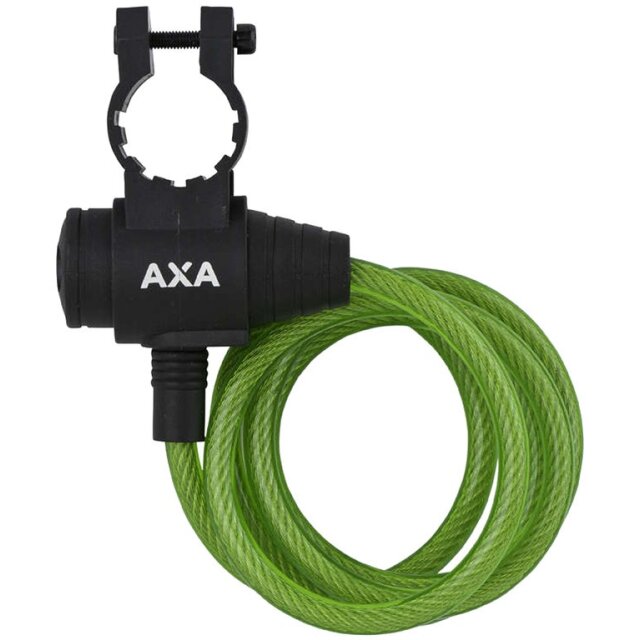 Spiralkabelschloss AXA Zipp 120 Länge 120cm Ø8mm grün