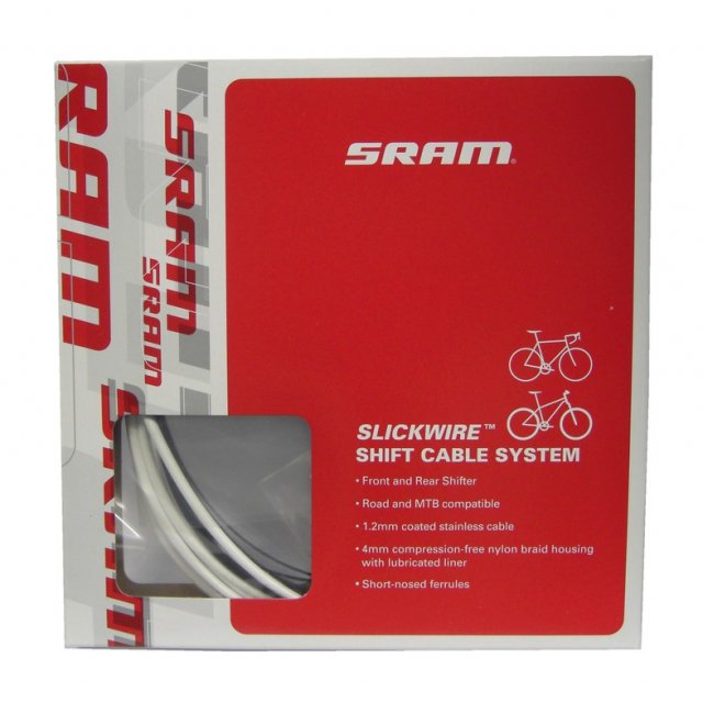 Sram - Schaltzug Kit Sram Slick Wire Road + MTB weiß 4mm (Kabel 1,2mm)  00.7115.012.020