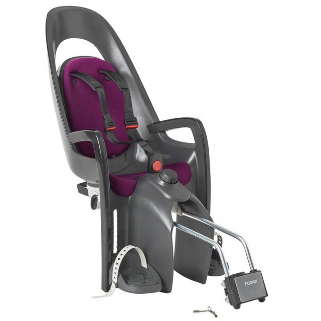 Hamax - Kindersitz Hamax Caress grau/dkl.grau/purple, Befestig.Rahmenr.