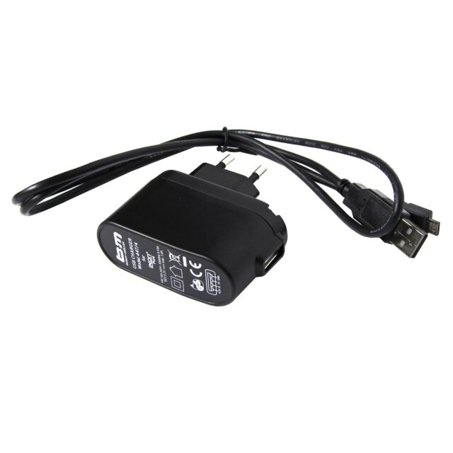 Busch&Müller - Ladegerät b&m 447/4 für Ixon Pure Netzgerät + Kabel USB auf Micro-USB