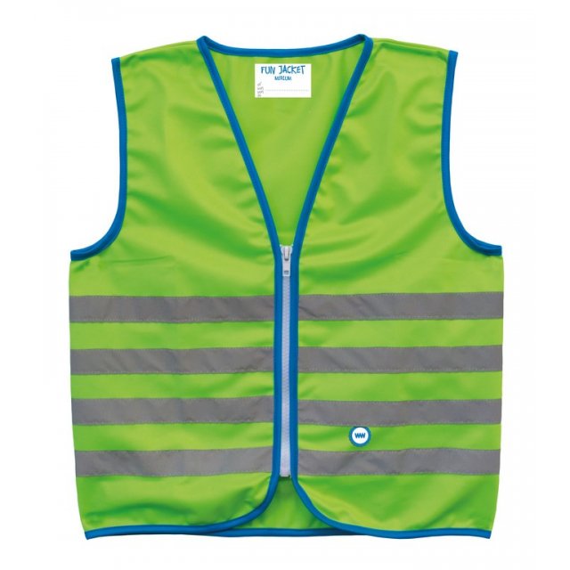 Wowow - Sicherheitsweste Wowow Fun Jacket für Kinder grün mit Refl.-Streifen Gr. S