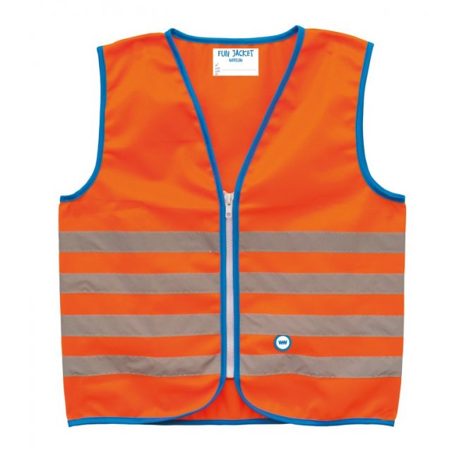 Wowow - Sicherheitsweste Wowow Fun Jacket für Kinder orange mit Refl.-StreifenGr.S