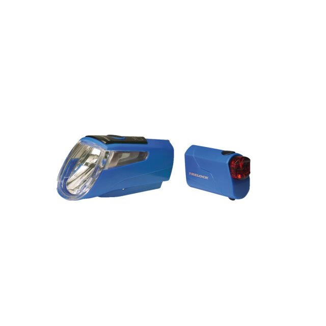Trelock - Akku-LED-Leuchten Set Trelock I-go Power LS 460/720 blau mit Halter