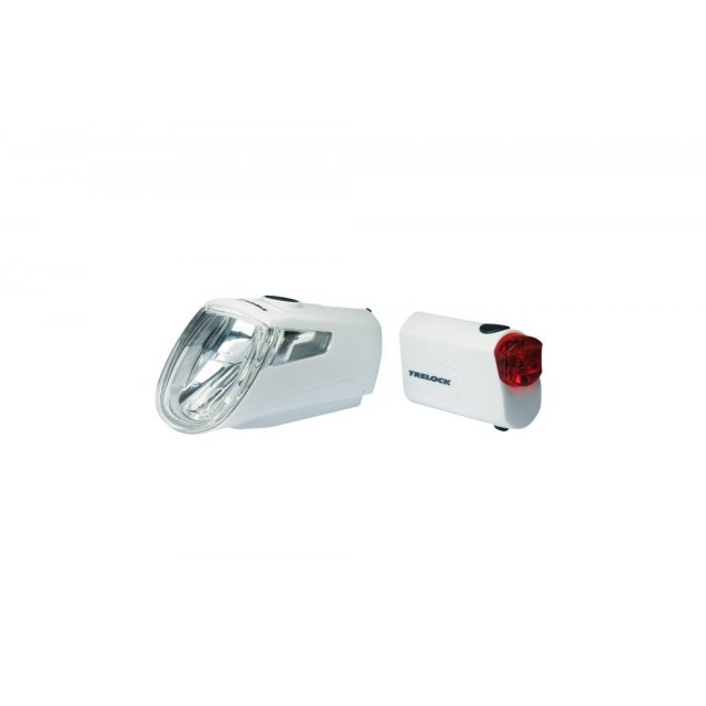 Trelock - Akku-LED-Leuchten Set Trelock I-go Power LS 460/720 weiß mit Halter