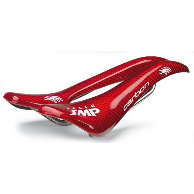 Fahrradsattel Selle SMP Carbon rot, Unisex, 263x129mm, 165g