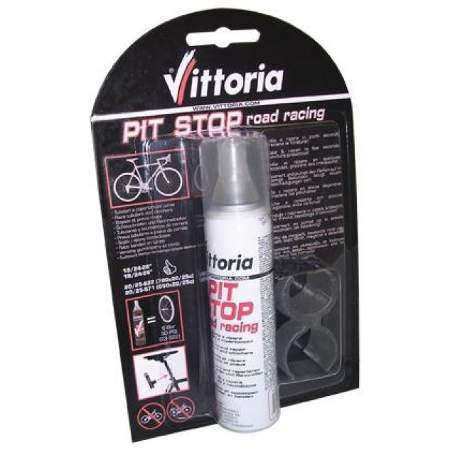 Pannenspray Vittoria Pit Stop Road Racing 75ml + Adapter Clip