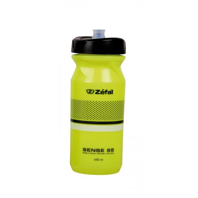 Zefal - Trinkflasche Zefal Sense M65 650ml/22oz Höhe 193mm neon gelb(sw/weiß)