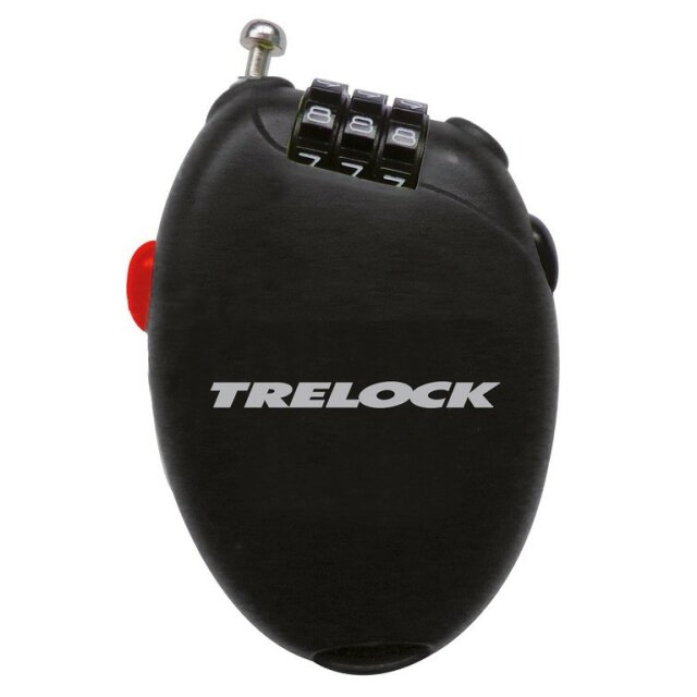 Trelock - Kabel-Zahlenschloss Trelock 75cm,Ø1,6mm RK 75 Pocket,herausziehb.sw,ohne Halt.