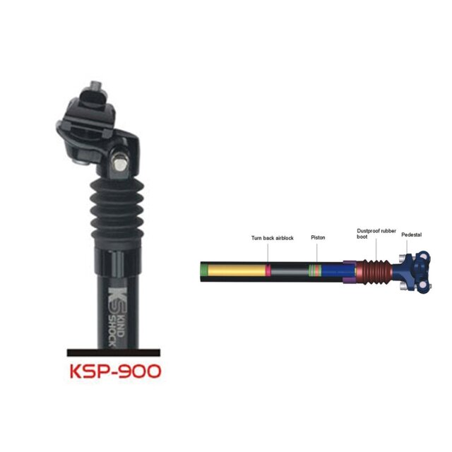 Kindshock - Federsattelstütze KS KSP 900 Ø 27,2mm, 350mm, schwarz, Patent