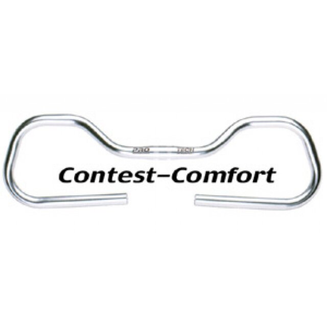 Humpert - Lenkerbügel Ergotec Contest Comfort Alu, Ø25,4mm, 570mm, silber/eloxiert, 3°