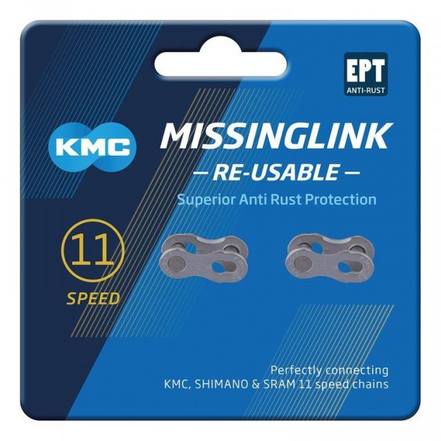 KMC - Missinglink KMC 11R EPT Silber 2 Stück f. Ketten 5,65mm,11-f.,re-usable