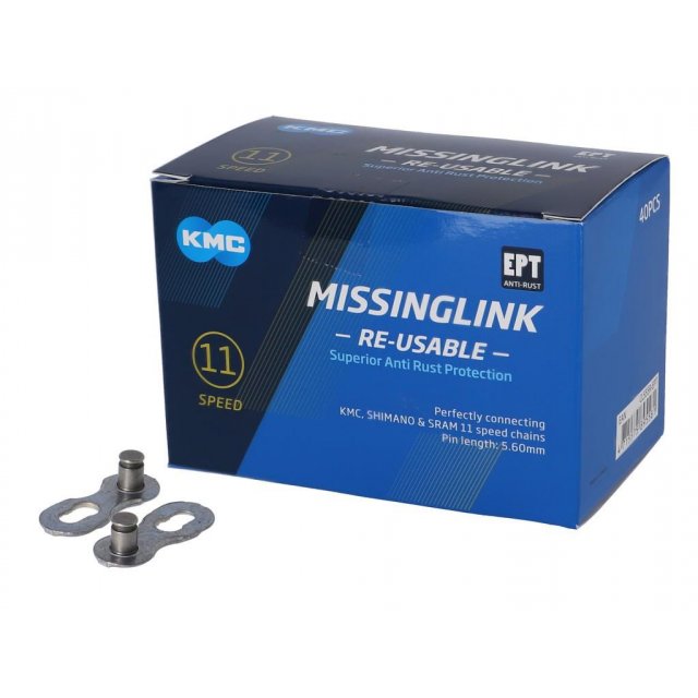 KMC - Missinglink KMC 11R EPT Silber 40 Stück für Ketten 5,65mm,11-fach