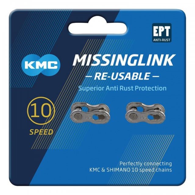 KMC - Missinglink 10R KMC 10R EPT 2 Stück f. Ketten, 5,88mm,silber,10-fach