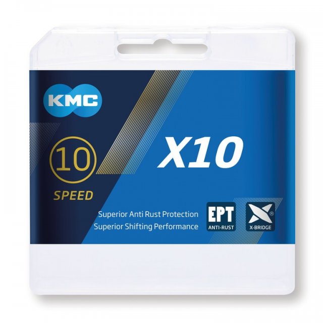 KMC - Schaltungskette KMC X10 EPT Anti-Rost 1/2Zoll x 11/128Zoll 114 Glieder 5,88mm 10-f.