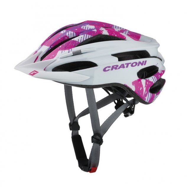 Cratoni - Fahrradhelm Cratoni Pacer (MTB) Gr. S/M (54-58cm) weiß/pink glanz
