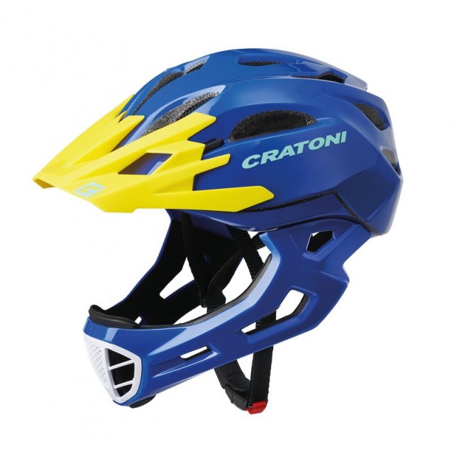 Cratoni - Fahrradhelm Cratoni C-Maniac (Freeride) Gr. L/XL (58-61cm) blau/gelb glanz