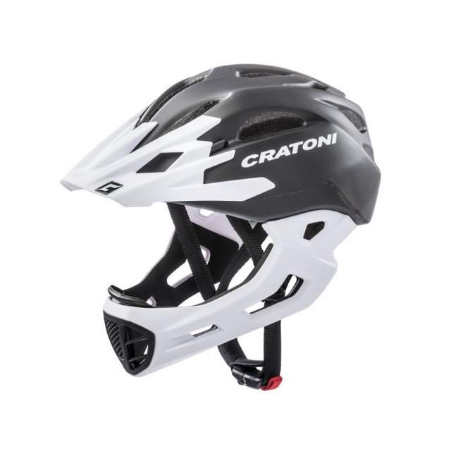 Cratoni - Fahrradhelm Cratoni C-Maniac (Freeride) Gr. L/XL (58-61cm) schwarz/weiß matt