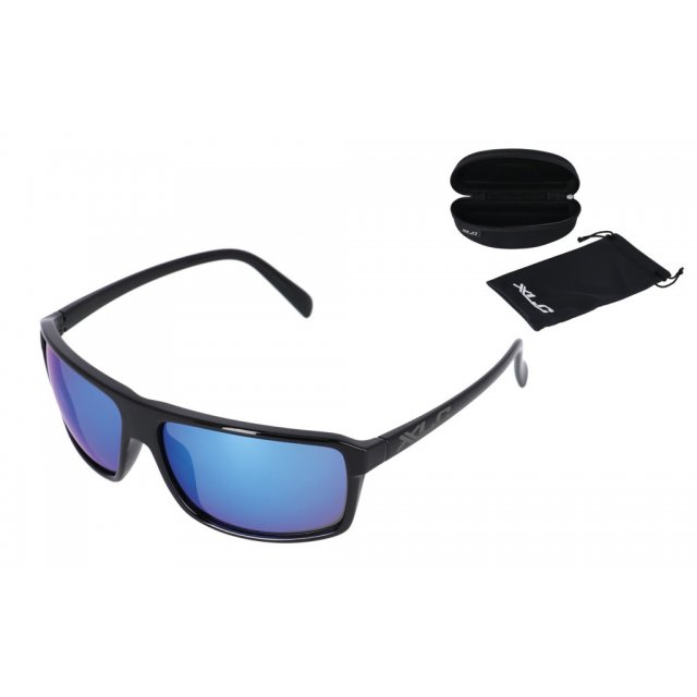 XLC - XLC Sonnenbrille Phoenix Rahmen schwarz, Gläser blau verspiegelt