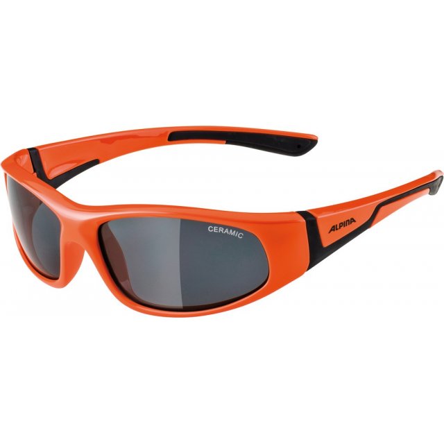 Alpina - Sonnenbrille Alpina Flexxy Junior Rahmen orange/schwarz Glas sw versp. S3