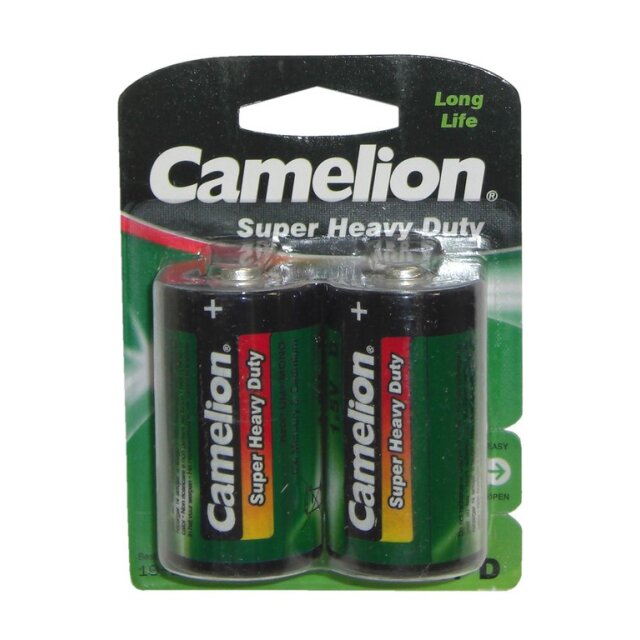 Markenbatterien - Batterie Camelion Green Mono R20 Zink-Chlorid, 1,5V 6200 mAh