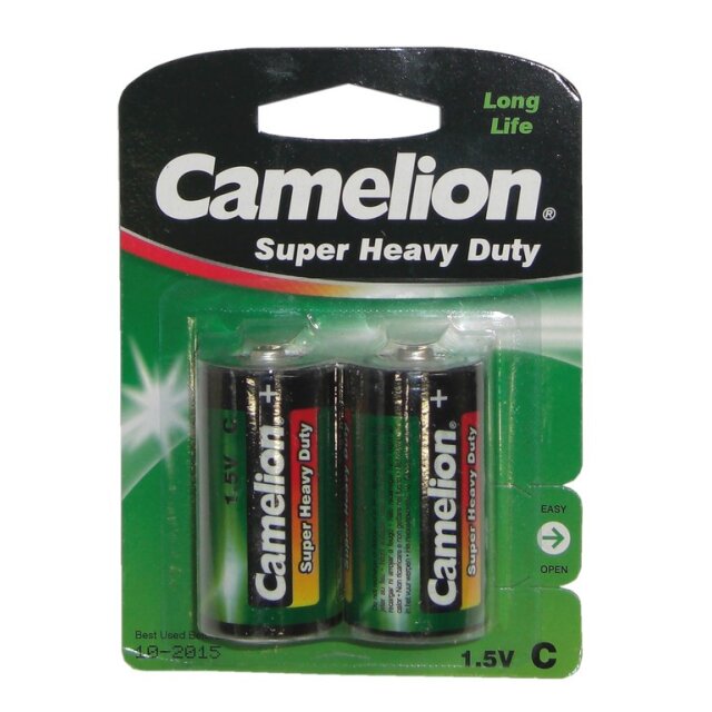 Markenbatterien - Batterie Camelion Green Baby R14 Zink-Chlorid, 1,5V 2800 mAh