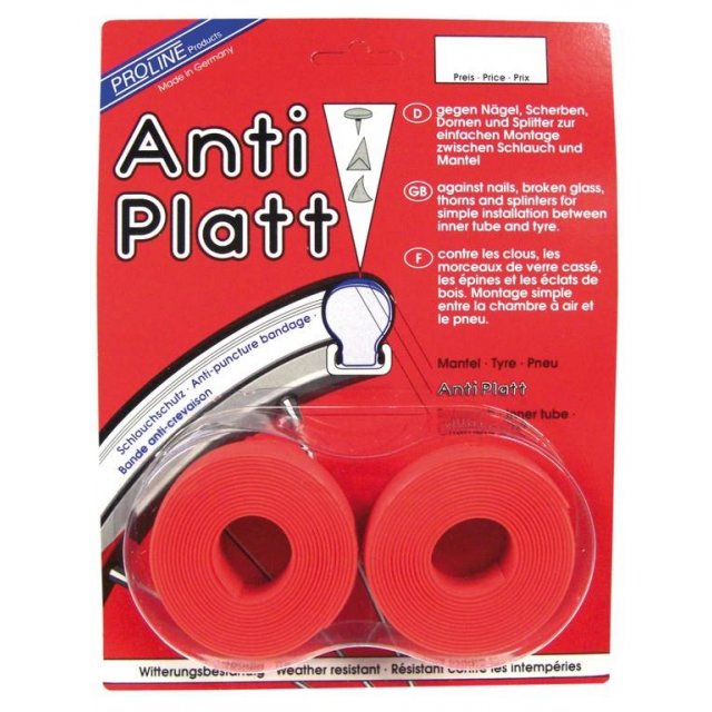 JANTOPLAST - Einlegeband Anti-Platt per Paar 25-28/622 rot 25 mm breit