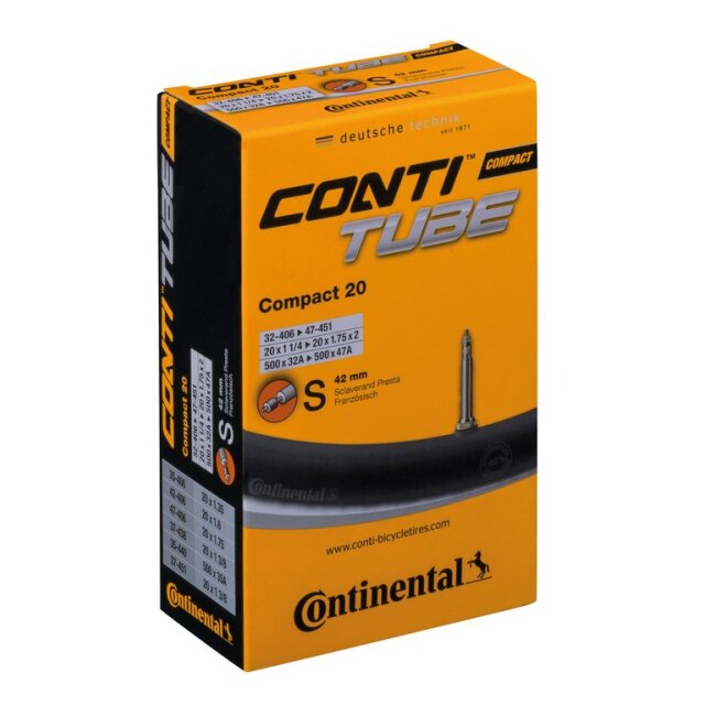 Continental - Schlauch Conti Compact 20 20x1 1/4-1.75Zoll x 2 32/47-406/451 SV 42mm